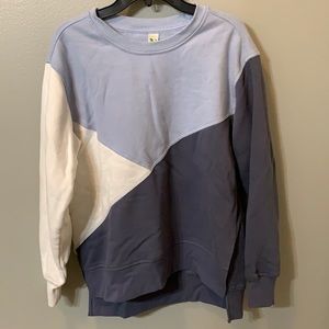 multi blue sweatshirt